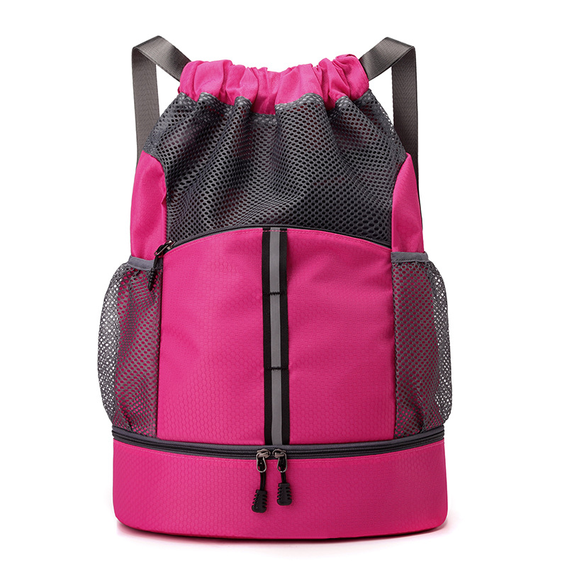 Mochila deportiva de separación seca y húmeda al aire libre mochila de cuerda a prueba de salpicaduras mochila deportiva al aire libre mochila