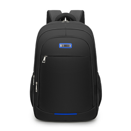 17-inch Large Capacity Student Backpack for Foreign Trade, Travel, Business Trip, Multi-functional Black Backpack for High School Students