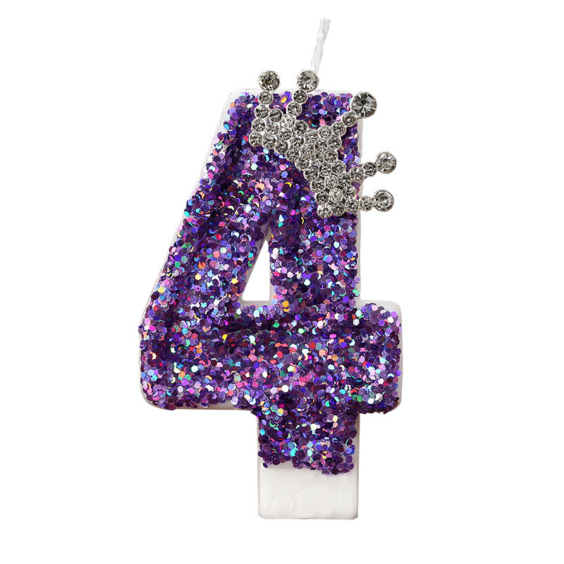 Al por mayor nueva vela de cumpleaños para el comercio electrónico transfronterizo creativo vela digital corona princesa pastel decoración vela
