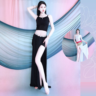 Belly Dance 2025 New Set Practice Clothing Female Beginner Performance Oriental Dance Splicing Mesh Dress