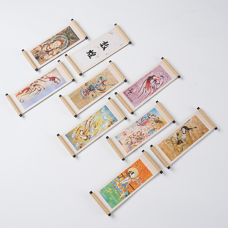 둔황 벽화 모델링 스크롤 나무 냉장고 자석 맞춤형 창조적 인 기념 선물 마그네틱 WENCHUANG 냉장고 자석