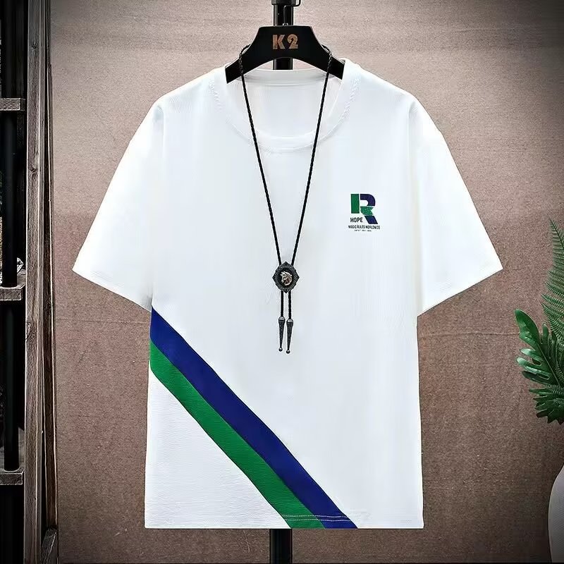 Youth new short sleeve loose leisure sports suit wholesale spring and summer a set of handsome men's two pieces