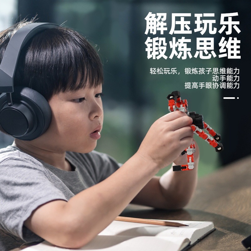 机器人指尖陀螺变形机械手指陀螺减压玩具解压神器外贸小礼品批发|undefined