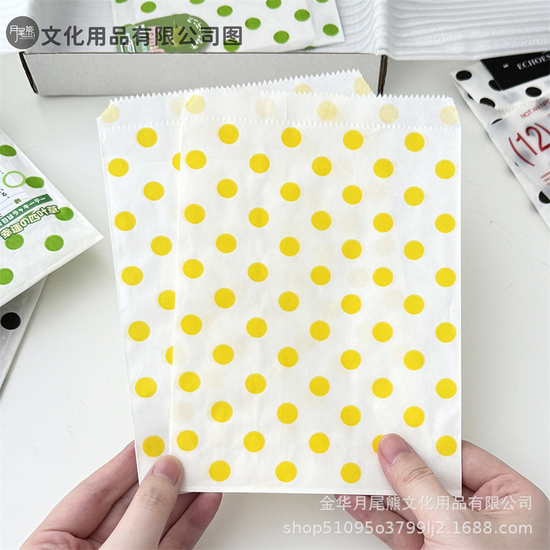 高颜值ins风彩色圆点纸袋小卡打包材料装饰diy包装袋博主同款平价|undefined
