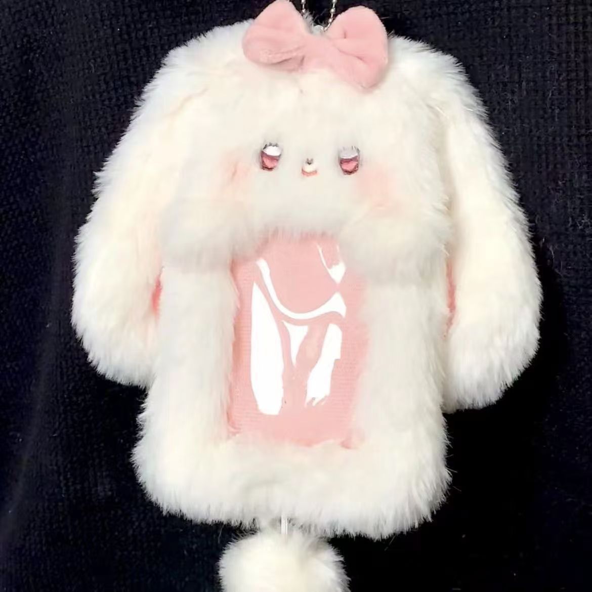 Ins coreano lindo chocolate de menta, ratas y ratas codiciosas, cubierta de tarjetas de peluche, estudiantes de 3 pulgadas, cubierta de almacenamiento de tarjetas pequeñas.