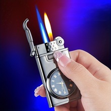K 606 (No Butane) Metal Quartz Dial Lighter Open Flame