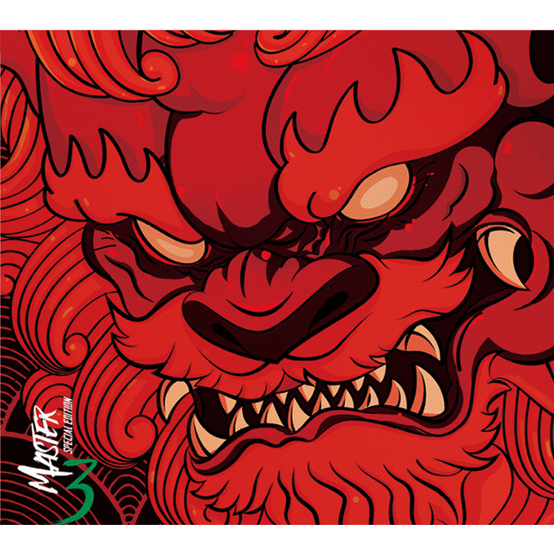 호랑이 부적 - 붉은 깡패 사자 머리