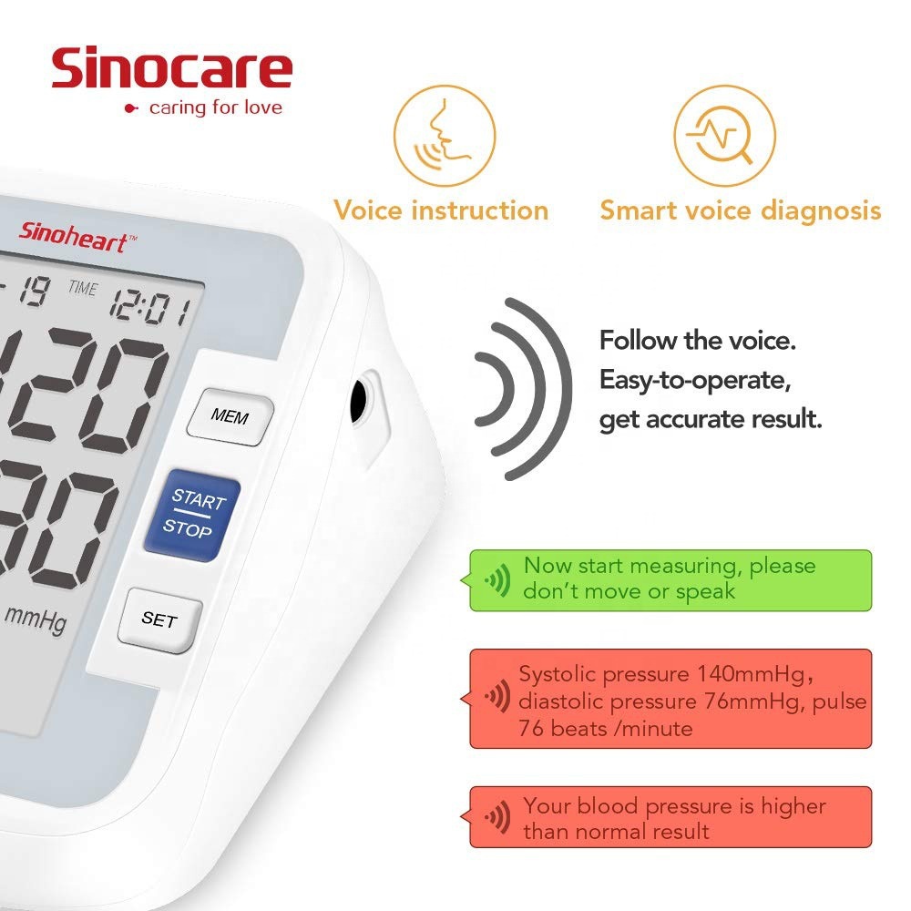 英文出口版医用血压计测量仪器 sinocare Blood pressure monitor阿里巴巴