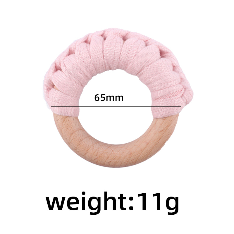 Nuevo bebé suministros hechos a mano de algodón tejido creativo bebé Beech anillo mordedura molar juguete mano