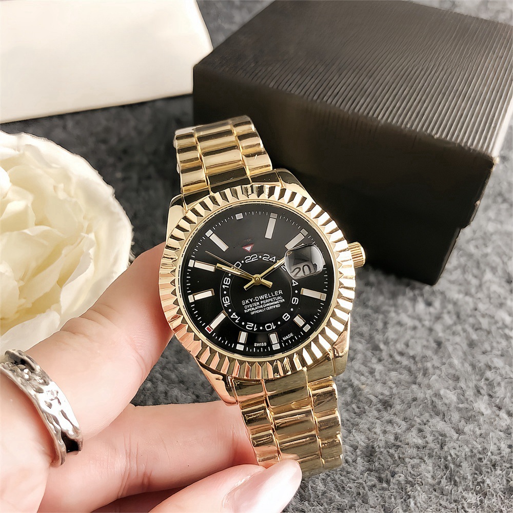 Watch men's fashion brand cheap foreign trade watches exported to Europe and the United States Watch2024 convex lens Geneva calendar watch