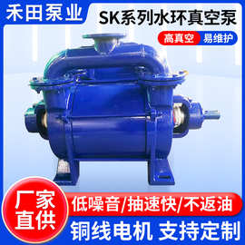 SK系列水环式真空泵工业用高真空水循环泵气水分离器大口径抽气泵