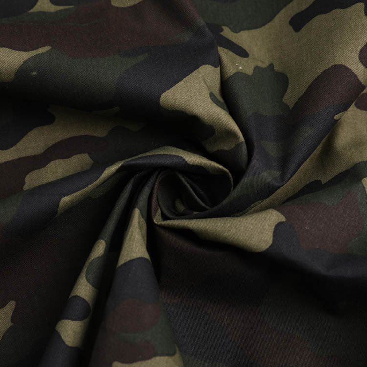 Tejido elástico twill forestal camuflaje ropa de trabajo algodón spandex tela mixta