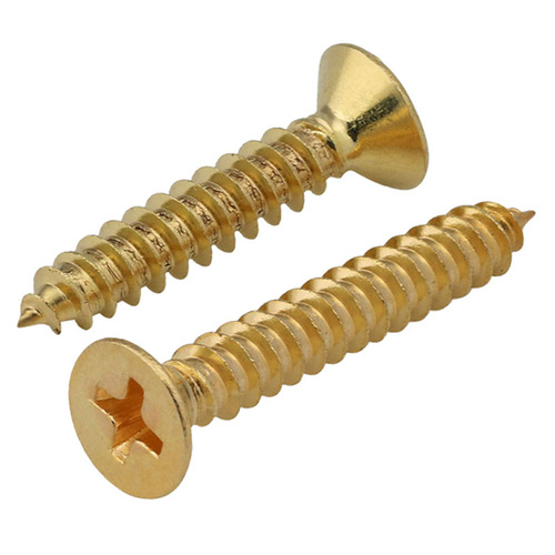 H62 copper cross countersunk head self-tapping screw brass self-tapping wood screw flat head self-tapping M2-M8