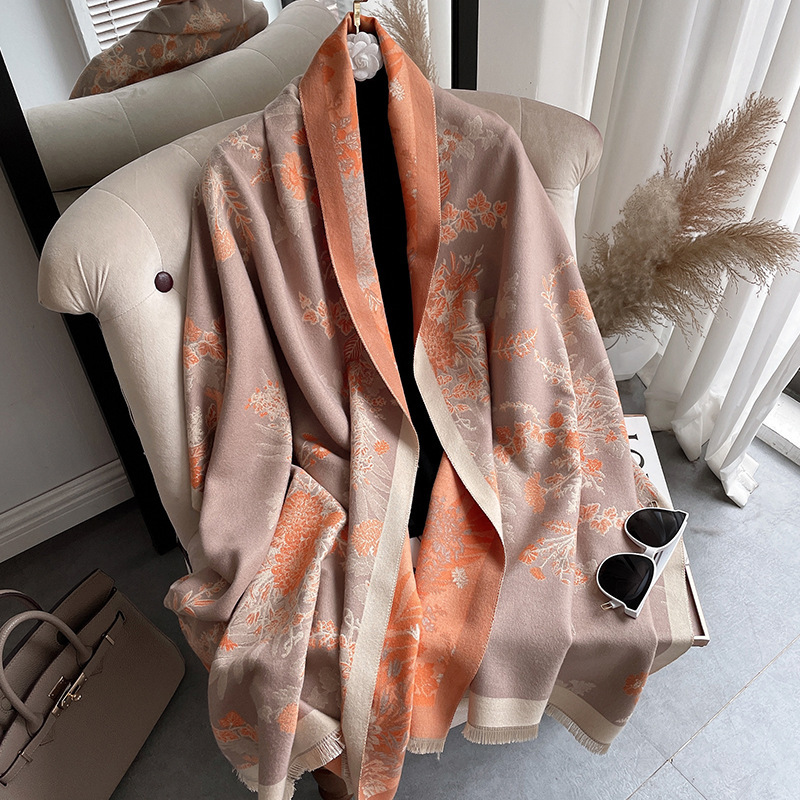 우아한 플라워 오렌지 커피