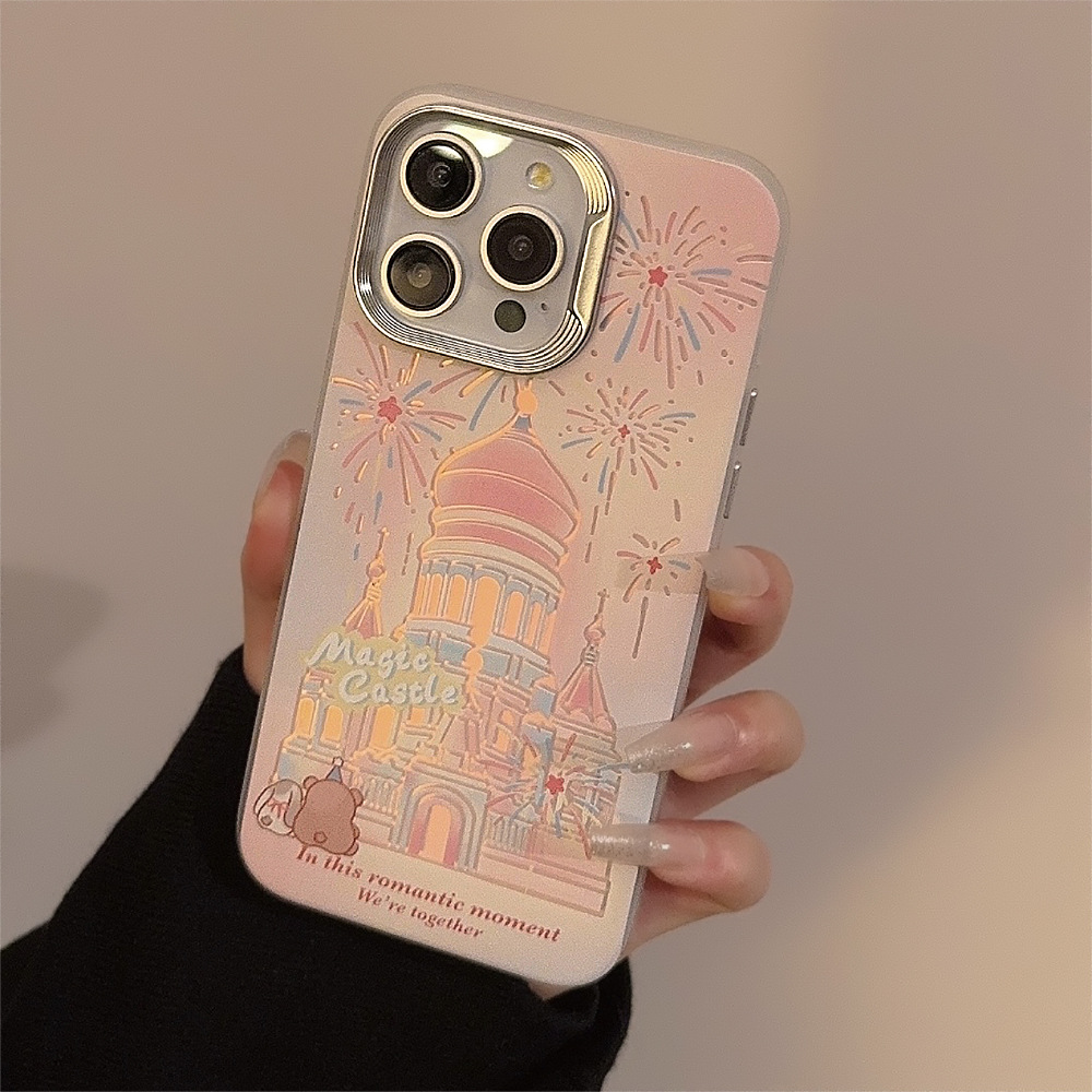 Protective Phone Case For Apple Iphone With Cartoon Fireworks Castle_voghion.com