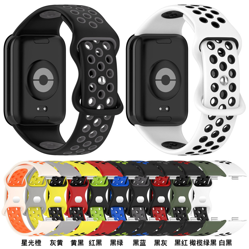 Suitable for Redmi 4/5 Nike Hole-In-The-Wall Butterfly Buckle Two-Color Silicone Strap Universal for Xiaomi 8Pro9Pro Suitable for Redmi 4/5 Nike Hole-In-The-Wall Butterfly Buckle Two-Color Silicone Strap Universal for Xiaomi 8Pro9Pro