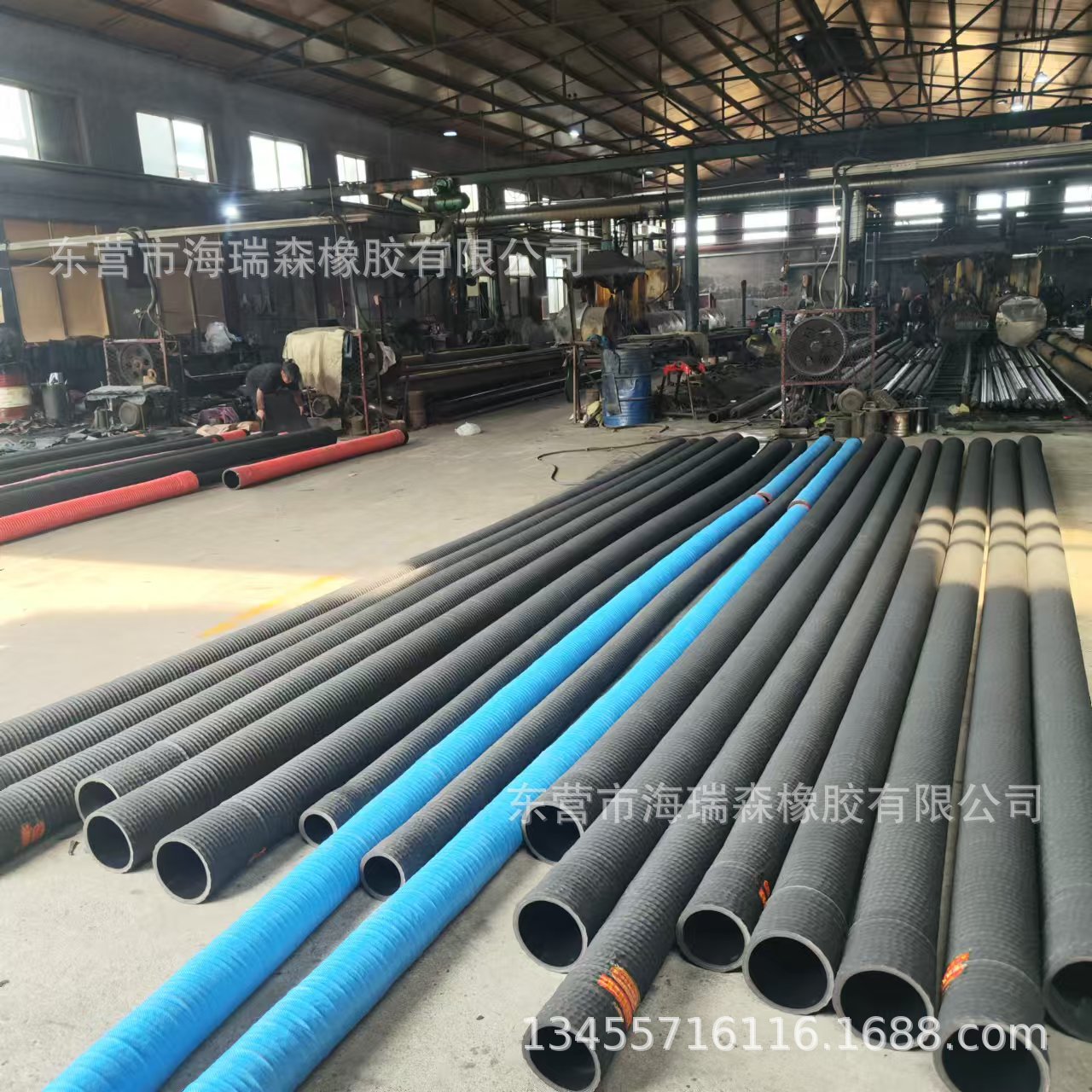 大口径橡胶钢丝管给定尺 4米 6米 8米10米橡胶钢丝管耐负压抗腐蚀