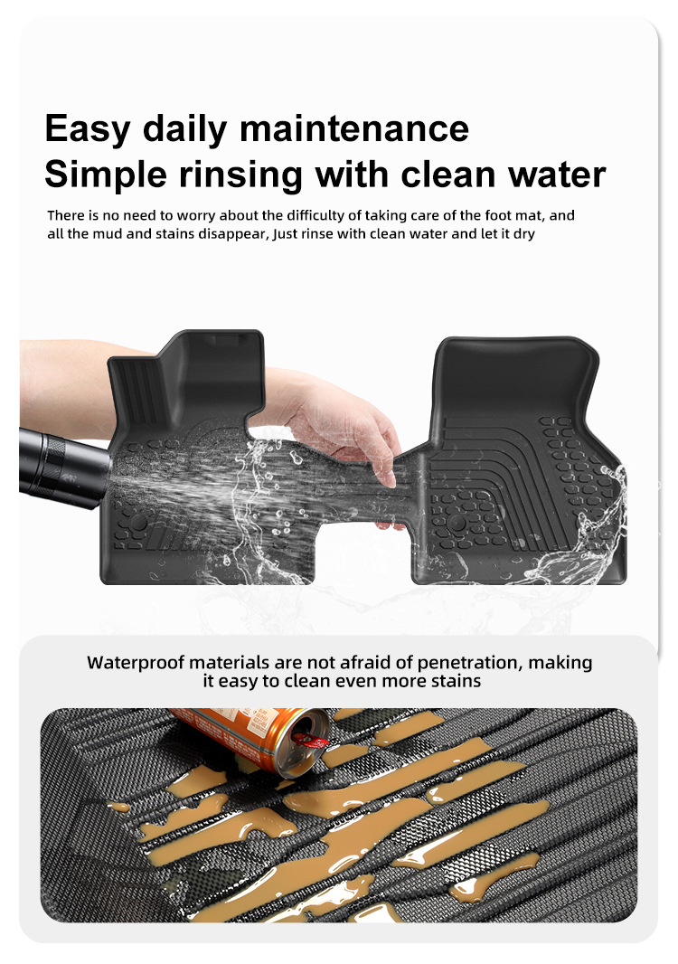 Suitable for 22-25 Bmw Ix Car Floor Mats, Special Car Floor Mats, Anti-Dirty Tpe Floor Mats, Cross-Border
