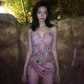 【甜莓红茶】纯欲比基尼温泉女辣妹纯欲风性感度假泳装小胸游泳衣