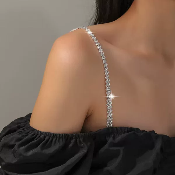 Rhinestone Intimates Shoulder Straps Adjustable Sexy Simple Shoulder Chain Wedding Dress Text Universal Breast Halter Shoulder Chain