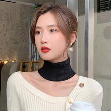 脖套女士护保暖套头围脖加厚防寒毛线针织假领子小款围脖