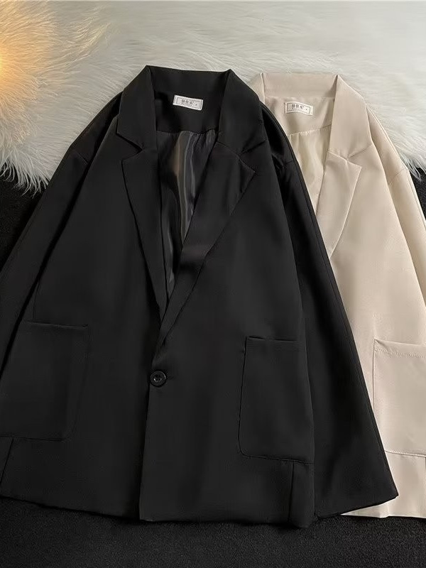 2024 chaqueta de traje para hombres a principios de la primavera nuevo estilo suelto, delgado y de alta gama, temperamento casual, sentido del diseño chic, traje pequeño