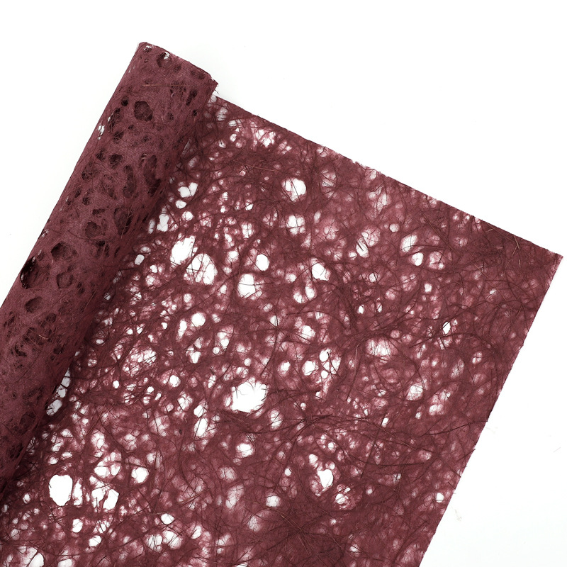 Papel de ensueño hueco de Xiyu Papel de fibra de seda de cáñamo Papel de macarrón de ensueño de alta calidad Papel de arte de flores de embalaje diye hecho a mano