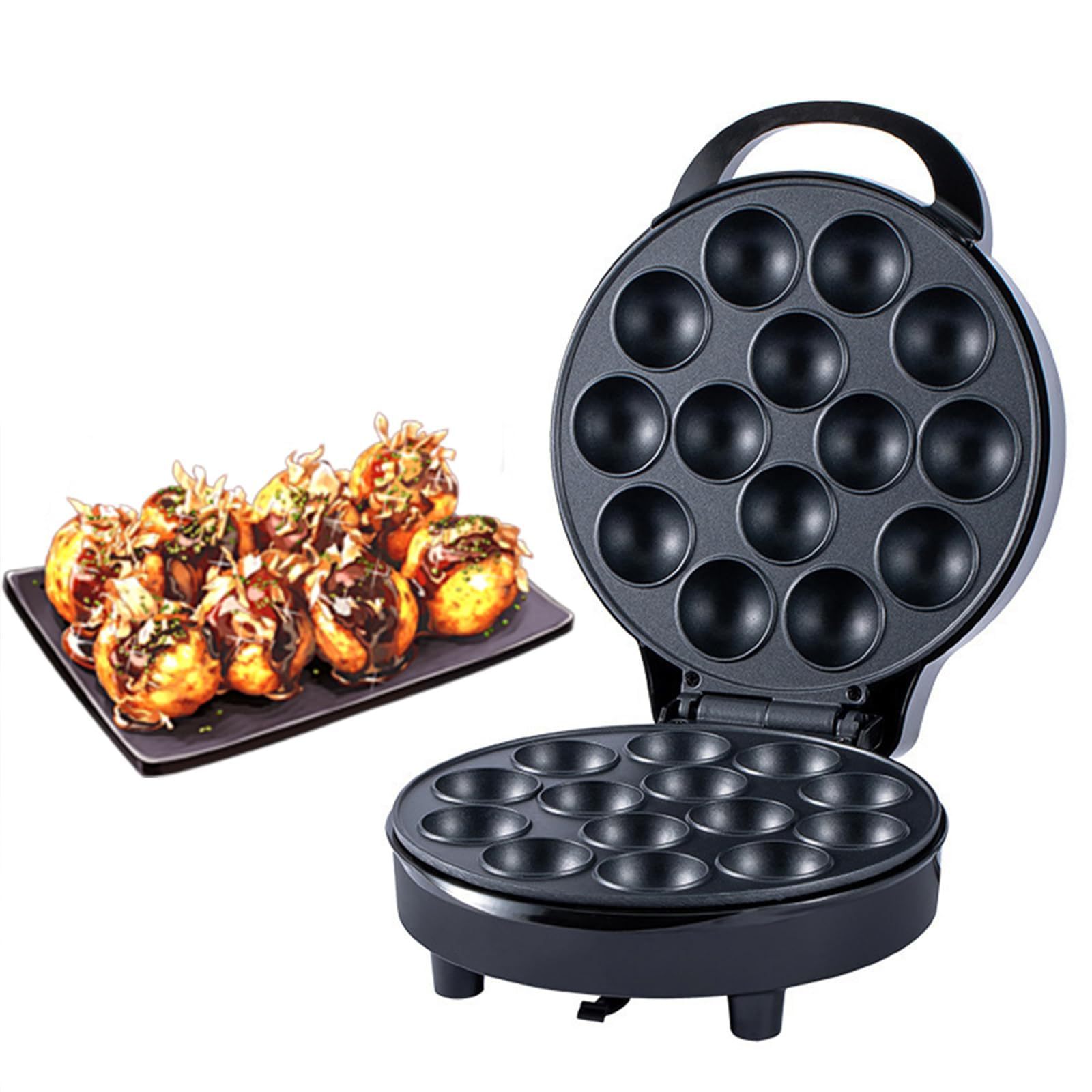 Cross-Border European Standard 14-Hole Octopus Ball Machine Household Cake Machine Bread Machine Ball Machine Round Cake Breakfast Machine Electric Baking Pan