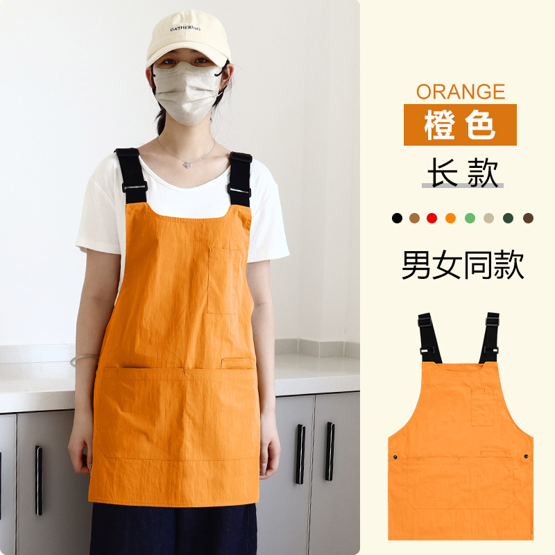 Comercio exterior delantal de lona impermeable logotipo personalizado sala de arte barista ropa de trabajo caballo clip delantal casero chaleco