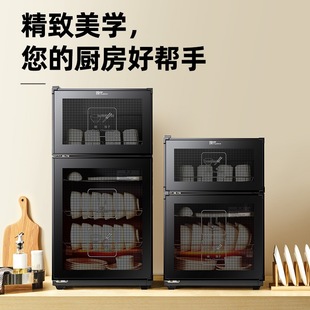 Wholesale Disinfection Tableware Cabinet Household Commercial Vertical Double-Door Stainless Steel Small Hotel Kitchen Cleaning Cabinet Medium Temperature