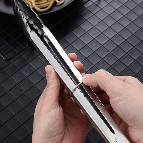 Kitchen small tools stainless steel food tongs household steak bread dessert barbecue tongs restaurant bar ice cube tongs
