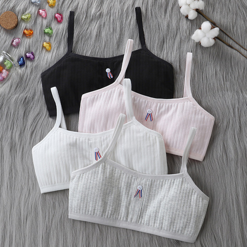 Girls' bras, girls' underwear, development period camisole, primary school students, junior high school students, comfortable, breathable, wire-free bras