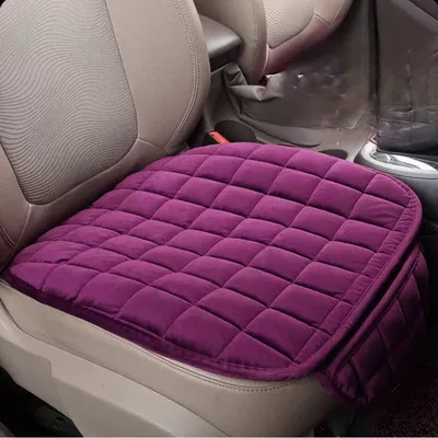 Car Seat Cushion Winter Plush: Seat cushion, seat cover - purple-square-mat-universal