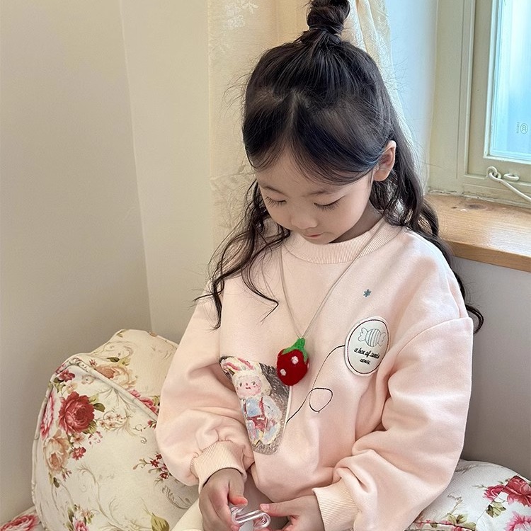 Chica Yuanqi flores de sol collar de fresas para niños exquisitos accesorios de colgar hechos a mano para niñas