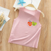 Summer children's vest, face mask, T-shirt suitable for men and women, top with cups, long-sleeve