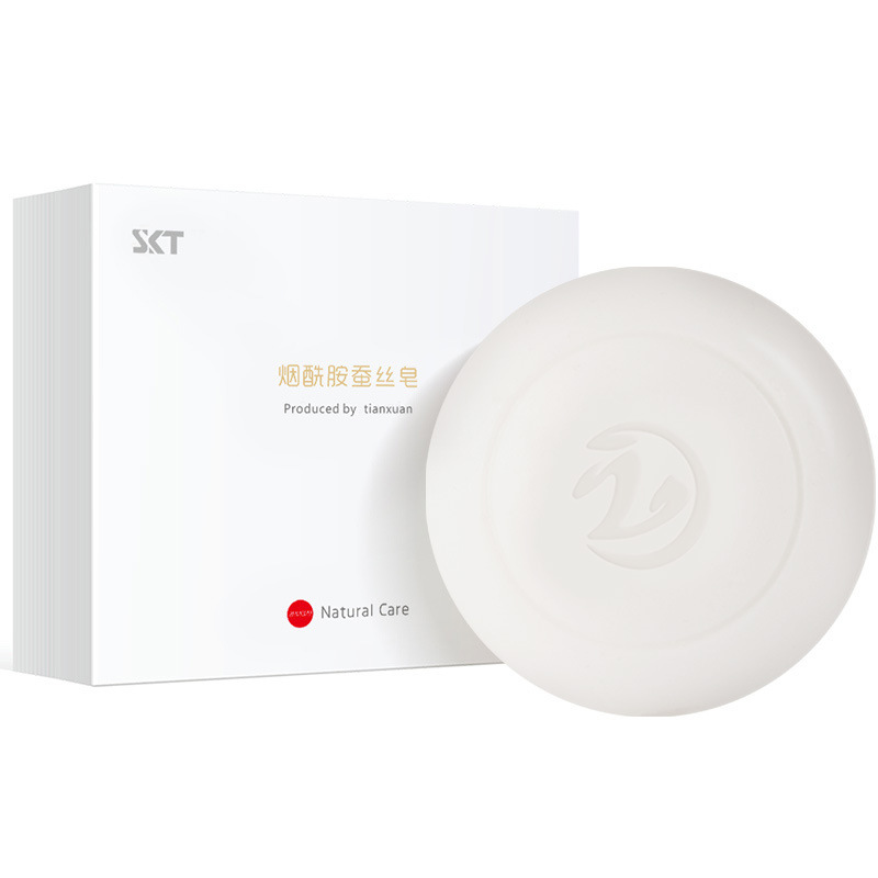 Auténtico jabón de seda nicotinamida de cabra leche de control de aceite jabón de aceite esencial lavado facial baño hidratante fabricante de jabón de mano
