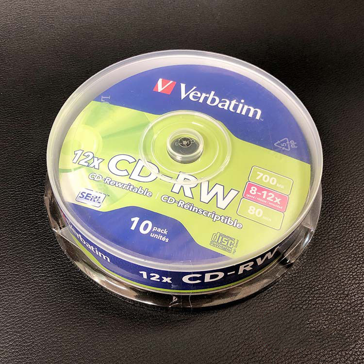 威宝光盘CD-RW刻录盘 可擦写 空白光碟700MB 10片可重复刻录光碟