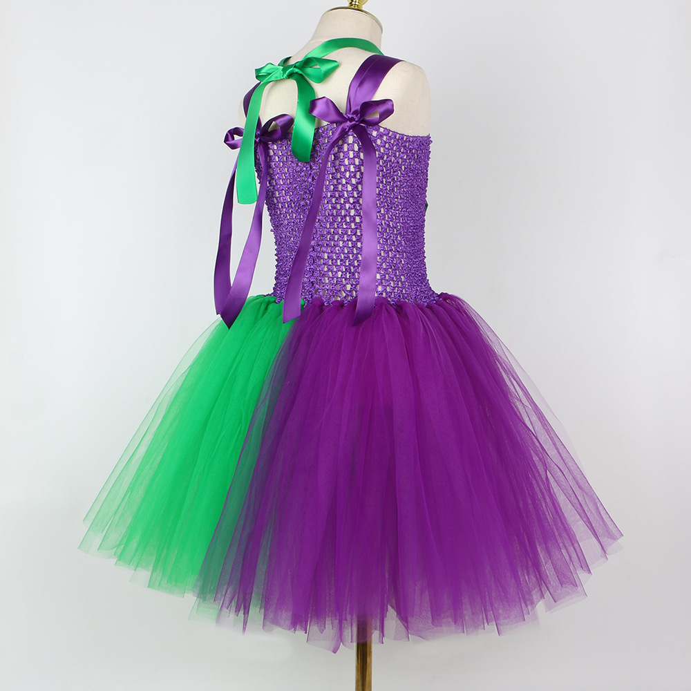 Abbigliamento per bambini Costumi per bambini di Halloween Il cavaliere oscuro Heath Ledger Batman Il Joker Gonna in tulle a rete per bambine_voghion.com