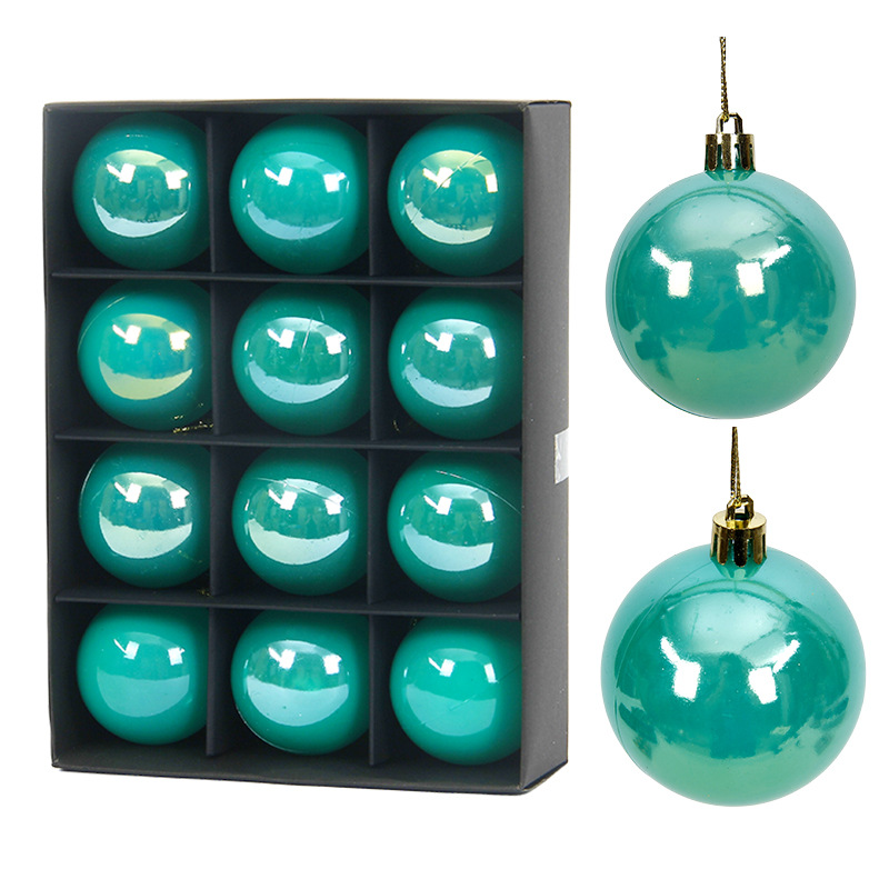Bolas de perlas de Navidad de 6cm Bolas de decoración de techo de PVC Bolas de decoración de árbol de Navidad huecas Bolas de color