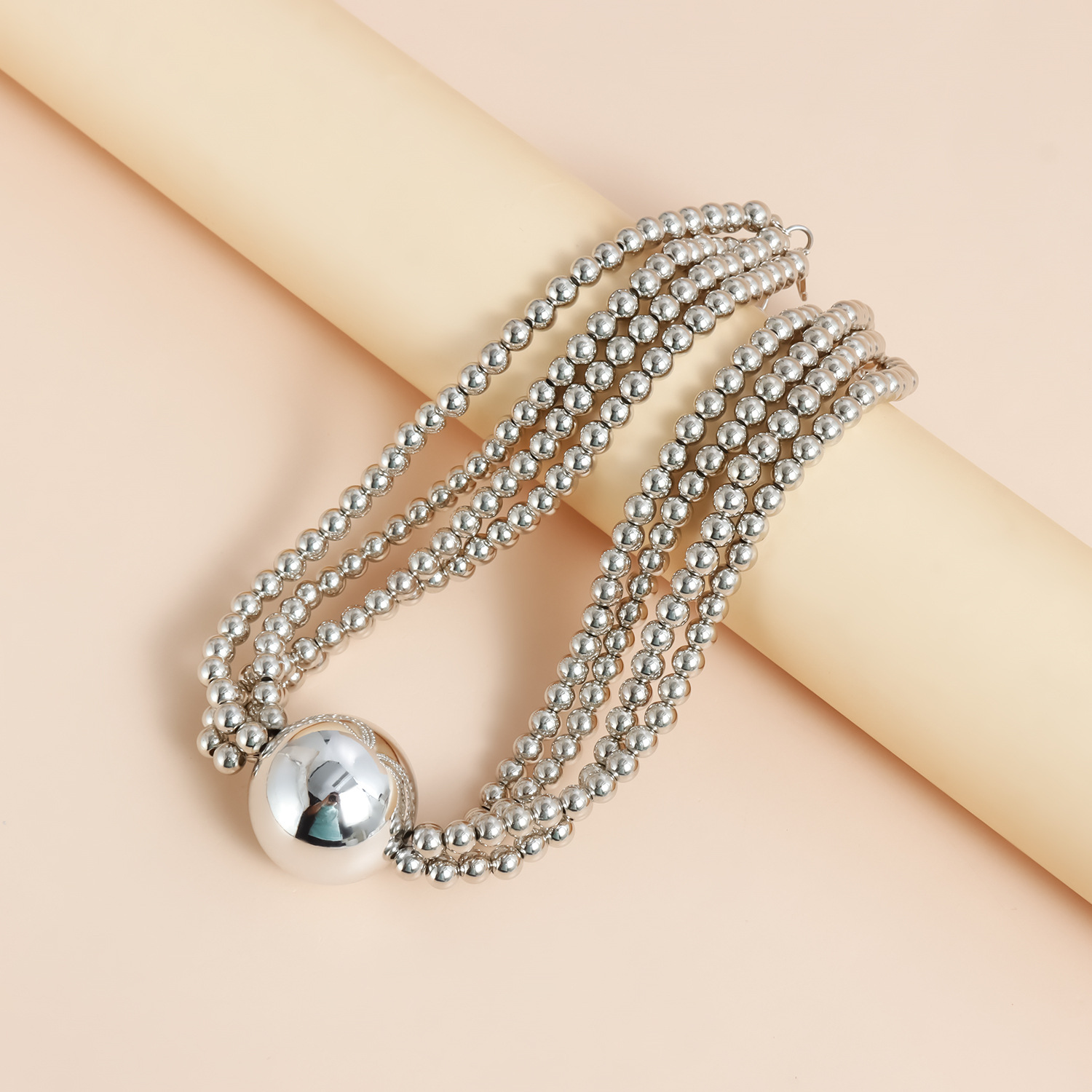 Exaggerated Large Pearl Necklace Multi-layer Luxury Jewellery Set_voghion.com