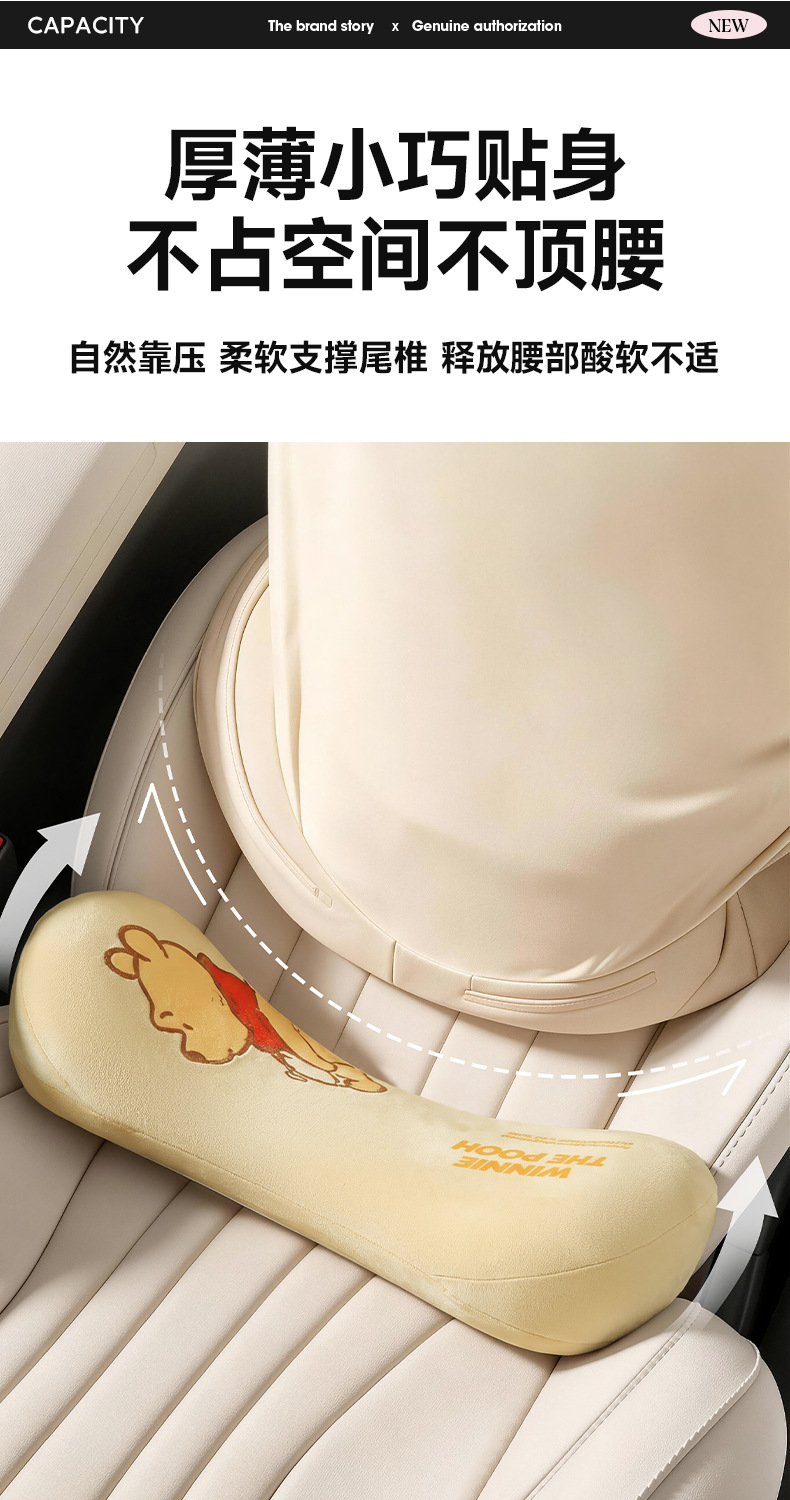Car headrest and lumbar support cushion for driving, seat backrest, car lumbar pad, waist support, and back cushion