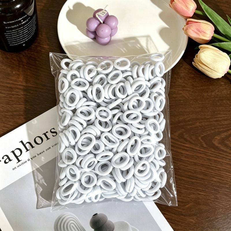 Coleteros Elásticos para Niñas Paquete de 500 de Material Mixto, Alta Elasticidad, No Daña el Cabello