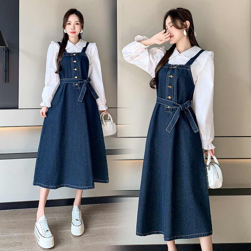 Real Photos, Real Price: 2025 Spring New Style Loose Casual Versatile Denim Suspender Dress, Mid-Length Slimming Dress for Women Real Photos, Real Price: 2025 Spring New Style Loose Casual Versatile Denim Suspender Dress, Mid-Length Slimming Dress for Women