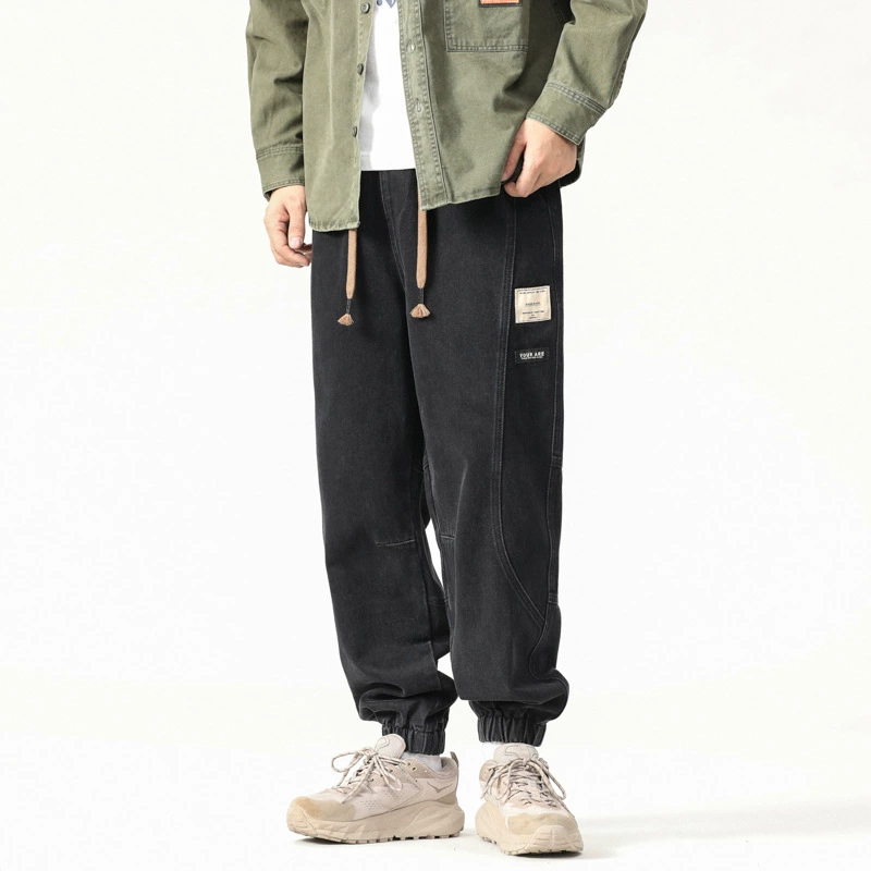 Американские тяжелые весенние джинсы мужские 2025 новые свободные брюки для ног мужские ретро стирка мужские брюки