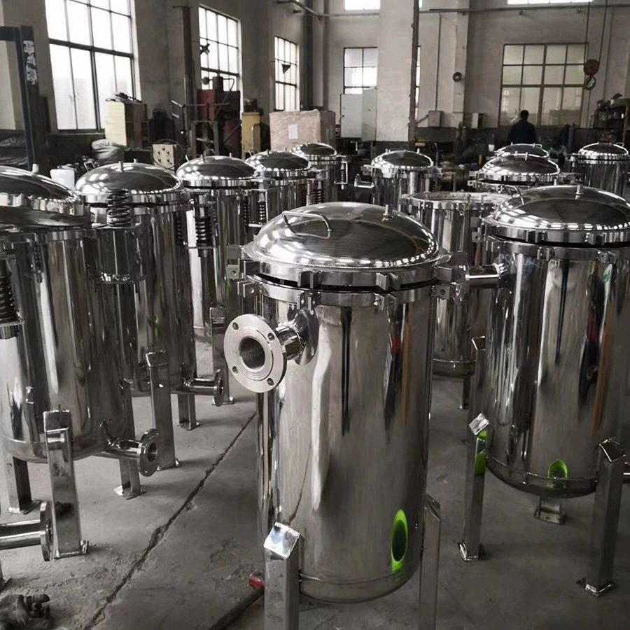 袋式过滤器不锈钢304工业用前置过滤器井水河水泥沙精密过滤器