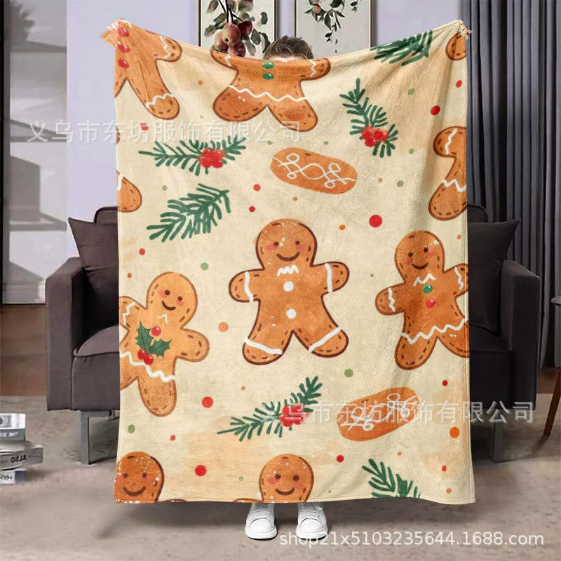 Праздничный подарок Рождественский рисунок подарок теплый и удобный фланелевый одеяло