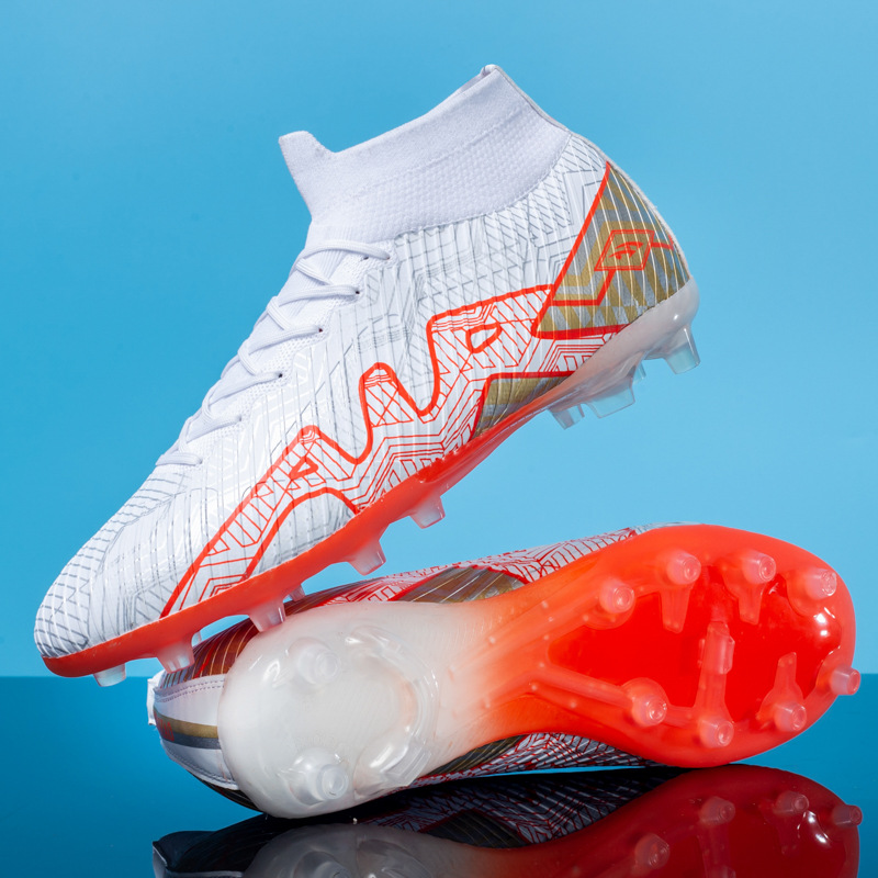 Scarpe da calcio in pelle per commercio estero transfrontaliero da uomo S High Top AG Spikes Formazione per studenti giovanili_voghion.com