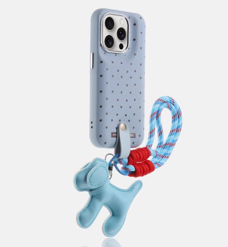 Ins viento color sólido bolsa de tambor lunares para iphone14/15 cordón para cachorros 13 Apple 16ProMax para hombres y mujeres 16