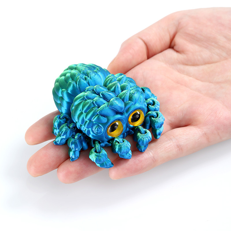 国境を越えた 3D プリント小さなクモかわいいシミュレーション屋台人気のおもちゃモデル関節可動車載人形卸売|undefined