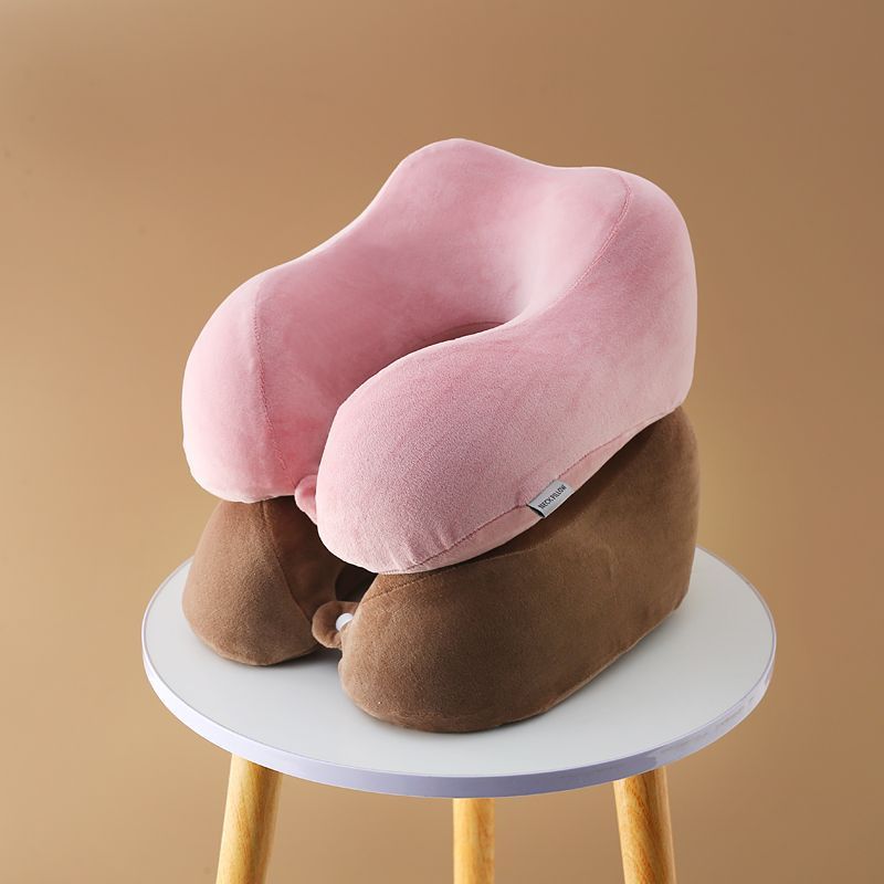 Memory Foam Neck Pillow For Travel Support Washable Cervical Support_voghion.com